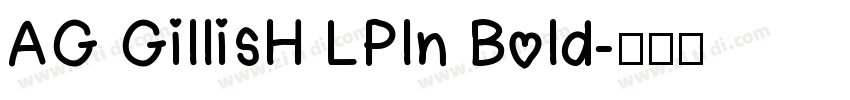 AG GillisH LPln Bold字体转换